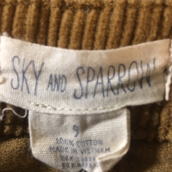 NWOT Sky and Sparrow Light Brown Corduroy Mini Skirt with Frayed Hem Size 9 - Picture 14 of 15